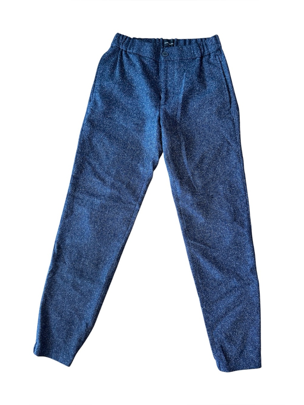 Club Monaco XS Navy Speckled Wool Blend Elastic Jogger Pant Work Career